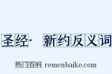 圣经·新约反义词是什么意思的图片